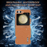 Luxury Carbon Fiber Pattern Phone Case for Samsung Galaxy Z Flip 6