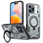 Hard PC and Soft TPU Camera Protection Case with Ring Stand for iPhone 18 Series