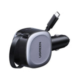 UGREEN 75W Car Charger with Retractable Cable