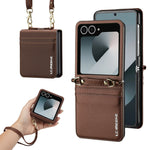 Samsung Galaxy Z Flip 6 Wallet Case with Strap and Card Holder