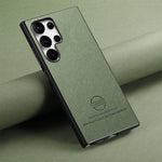 Cloth-Grain Leather Case for Samsung Galaxy S25 Series