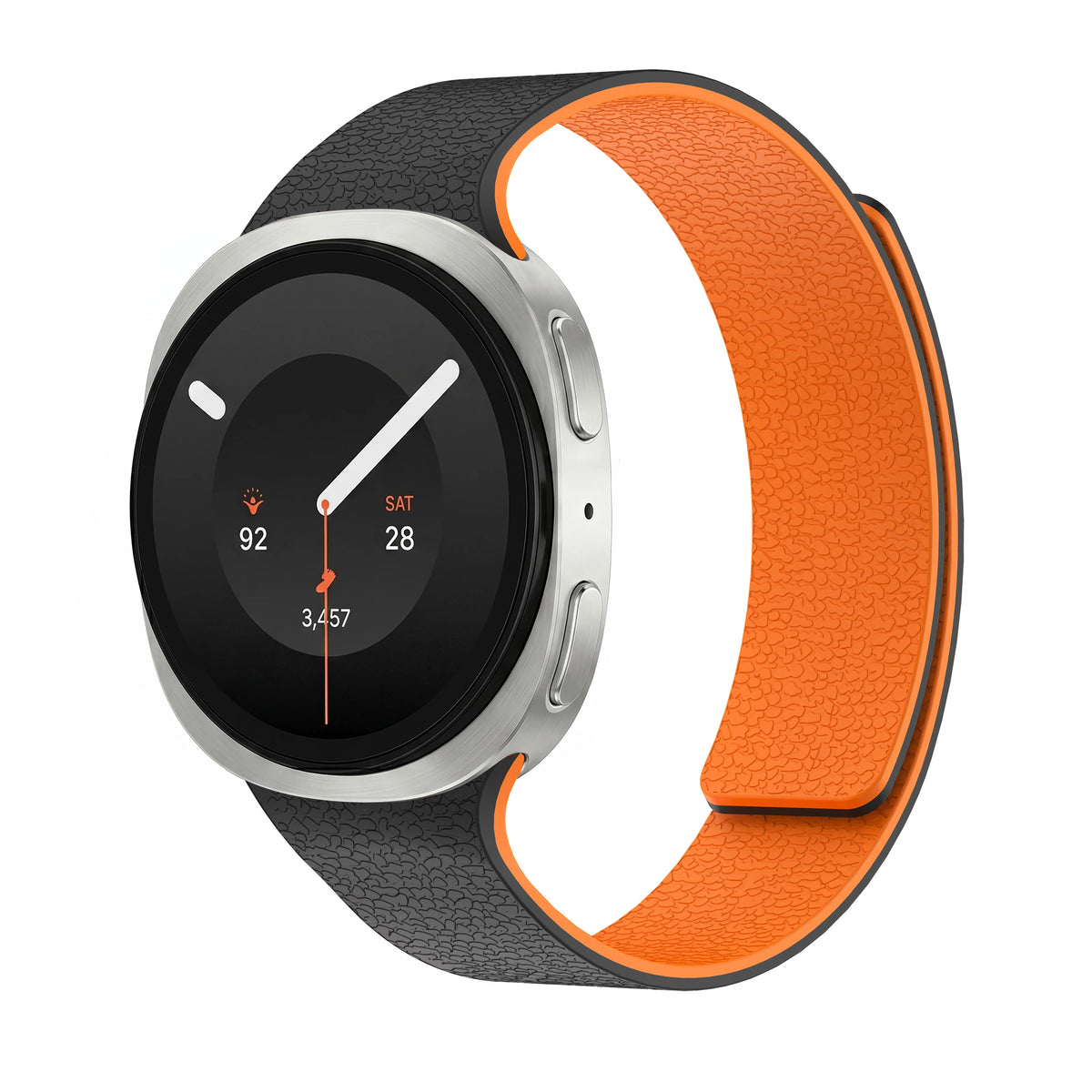 Textured Sport Silicone Watch Band with Magnetic Clasp for Samsung Galaxy Watch 9