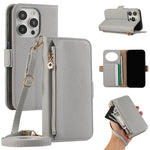 Crossbody Leather Wallet Phone Case with Card Holder for iPhone 15 Series