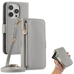 Crossbody Leather Wallet Phone Case with Card Holder for iPhone 16 Series