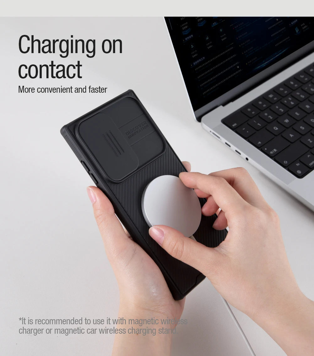 Samsung Galaxy S23 Ultra Protective Case with Sliding Camera Cover