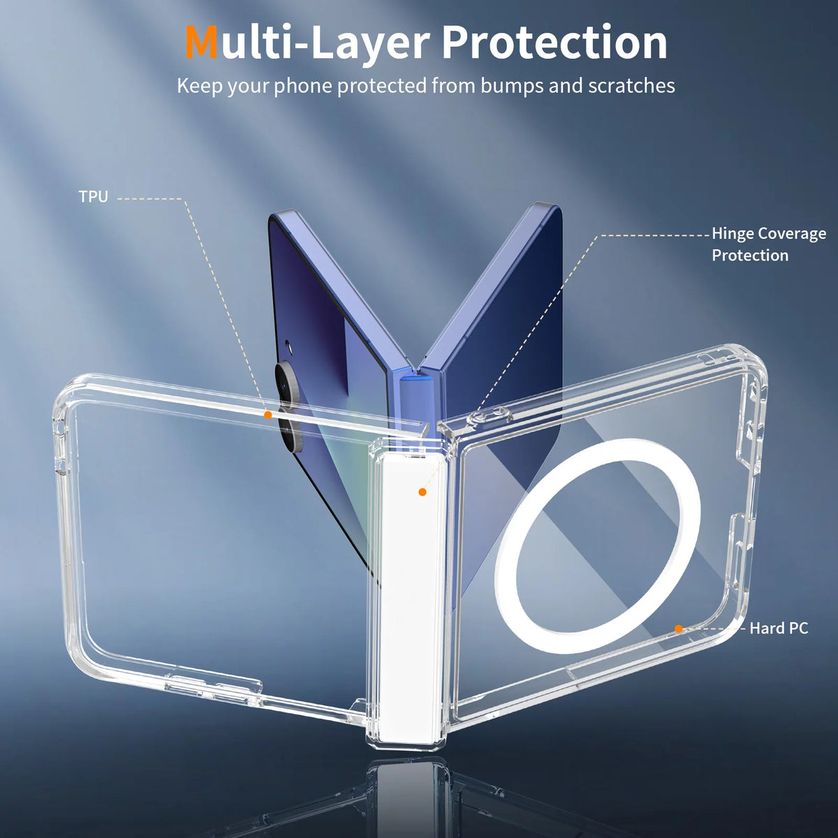 Anti-Yellowing Slim Magnetic Protective Case for Samsung Galaxy Z Flip 8