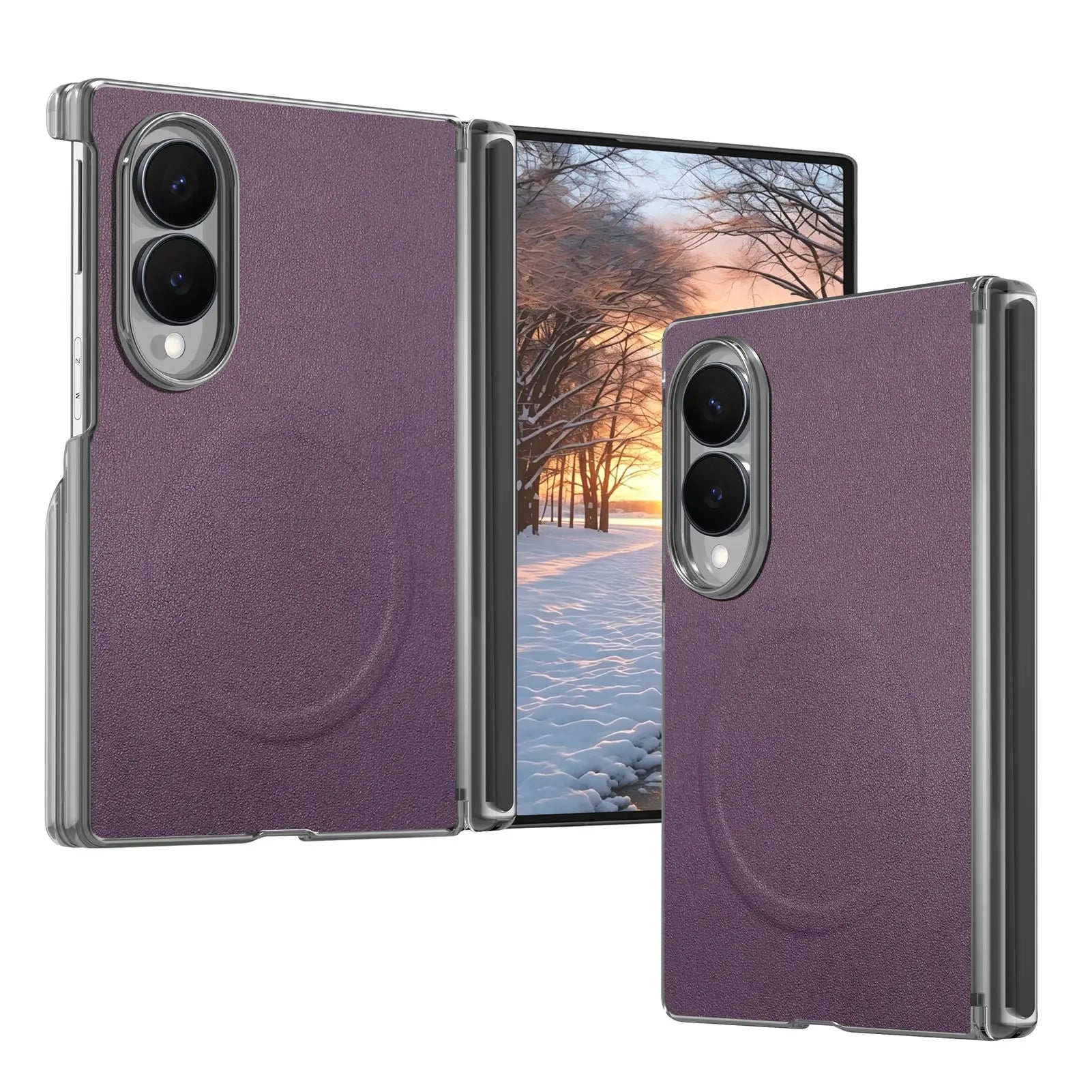 Luxury Magnetic Skin-Feel Leather Case for Samsung Galaxy Z Fold 8