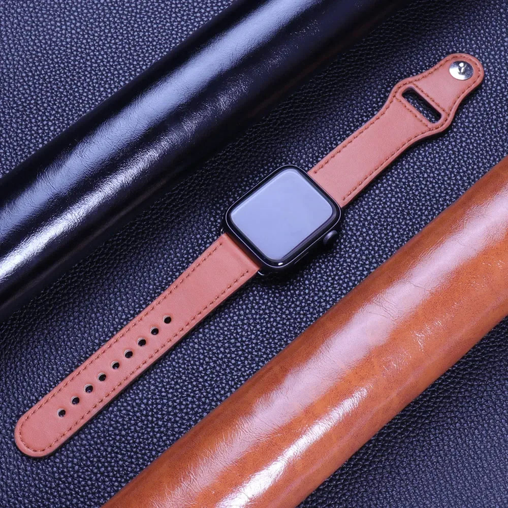 Luxury Genuine Leather Strap for Apple Watch
