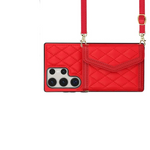 Crossbody Leather Wallet Case with Card Slots & Lanyard for Samsung Galaxy S25 Series