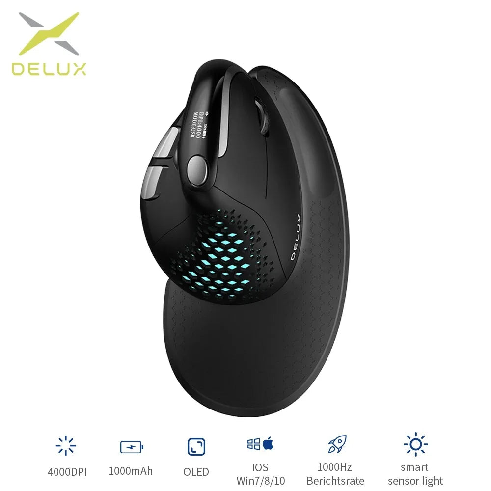 Delux M618XSD Seeker Ergonomic Vertical Mouse