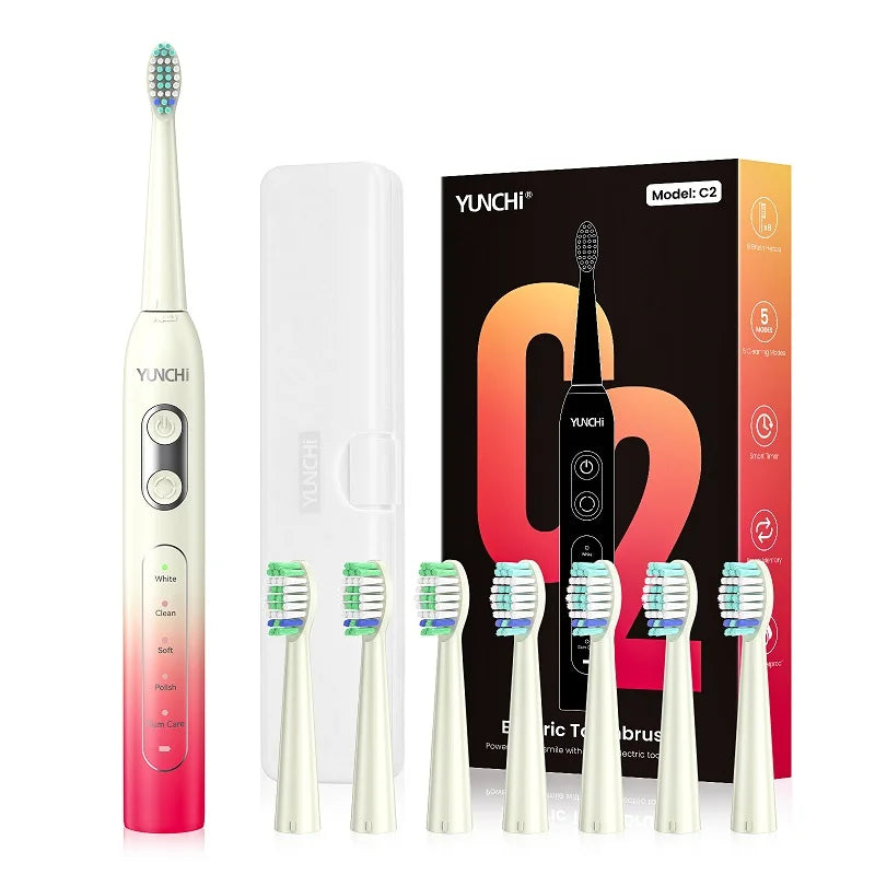 Yunchi C2 Electric Toothbrush for Adults – 90-Day Battery