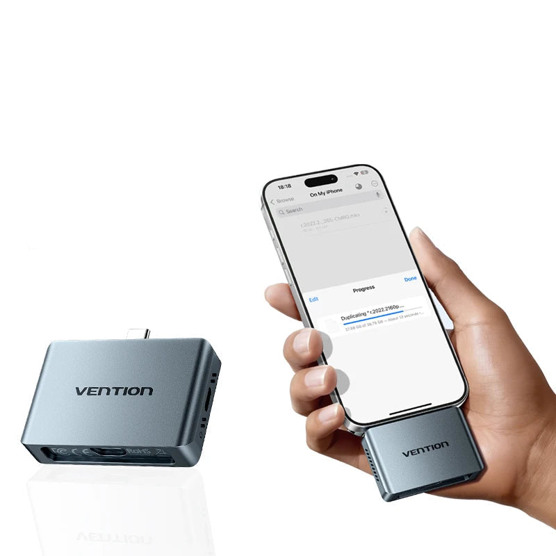 Vention USB-C NVMe SSD Case With PD 85W and Audio Port