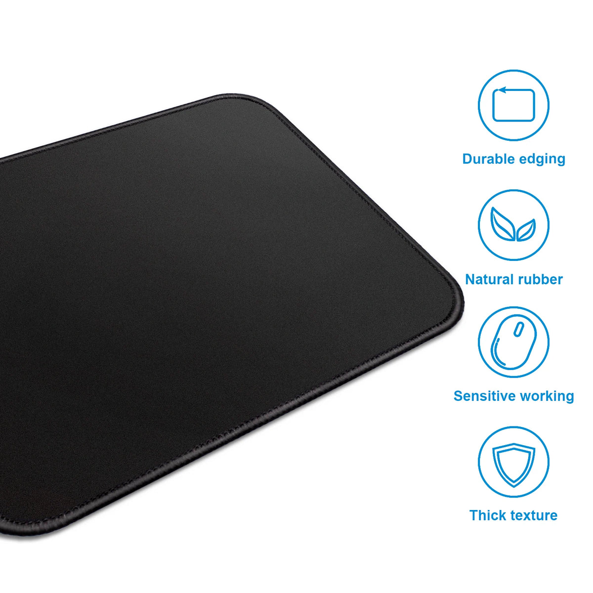 Small Smooth Cloth Mousepad Non-Slip Rubber Base