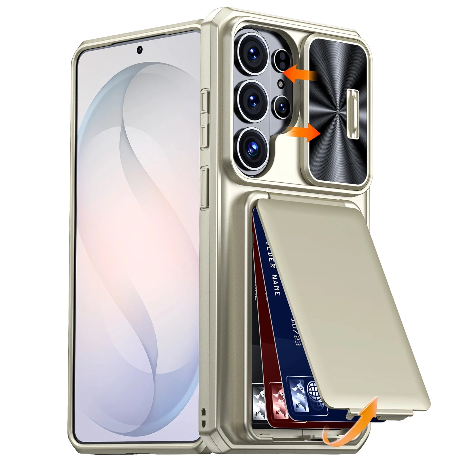 Luxury Executive Wallet Case with Privacy Camera Slide for Samsung Galaxy S26 Ultra