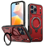 Hard PC and Soft TPU Camera Protection Case with Ring Stand for iPhone 18 Series