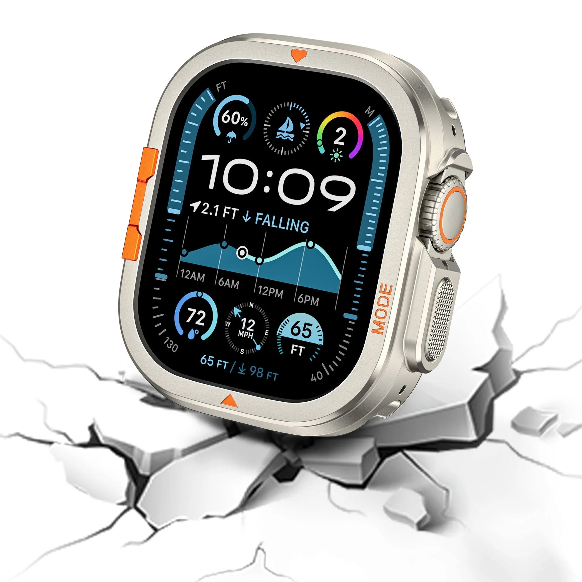 Aluminum Zinc Alloy Bumper Case for Apple Watch