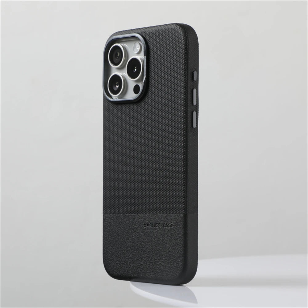 Luxury Splice PU Leather MagSafe Case for iPhone 16 Series