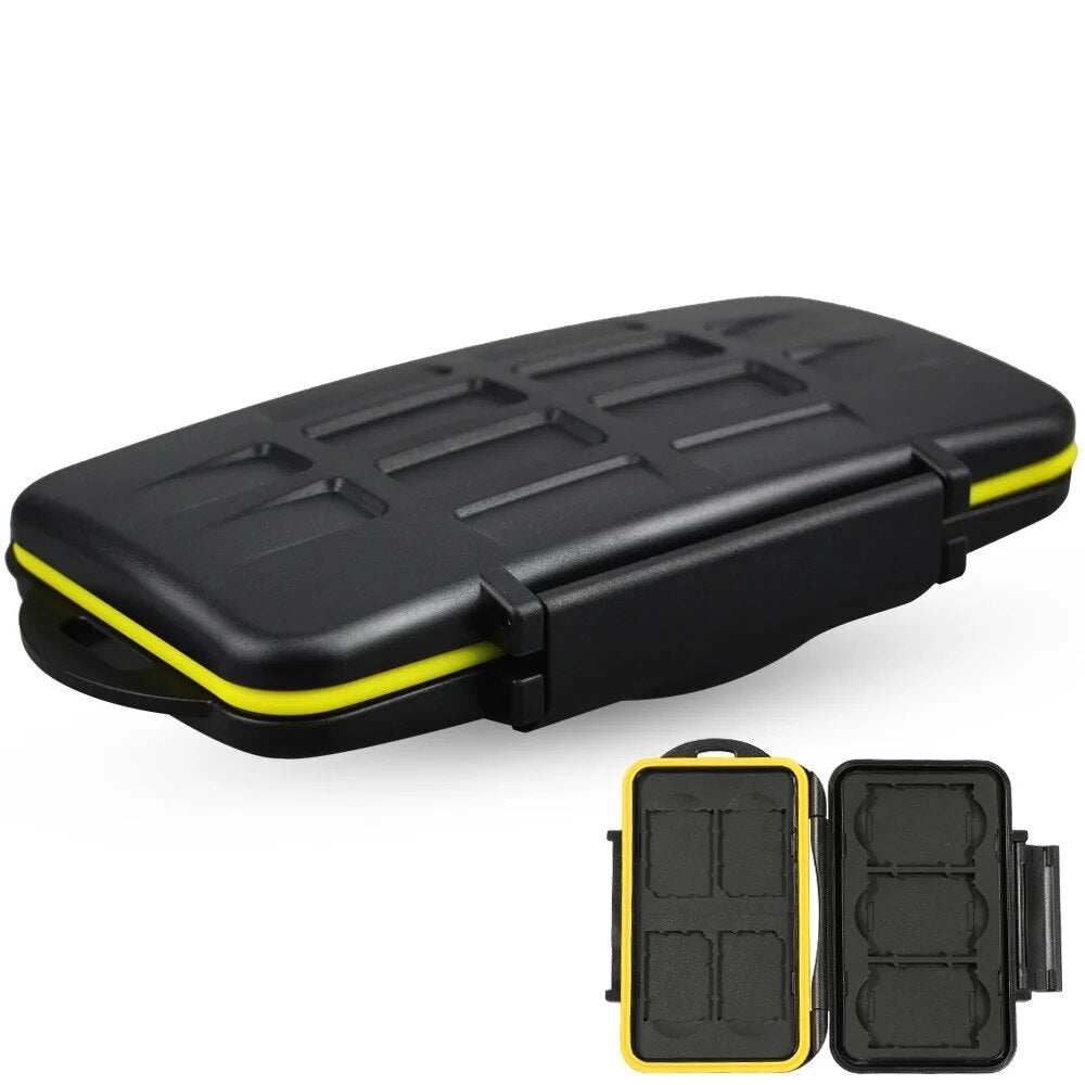 JJC XQD Card Case and SD Card Holder - Water-Resistant Memory Card Storage Case with Hard Protection