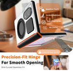 Shockproof Aluminum Bumper Case with 360° Rotating Ring Kickstand for Samsung Galaxy Z Fold 8