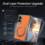 Premium Magnetic Leather Case with Central Hinge Protection for Samsung Galaxy Z Fold 8