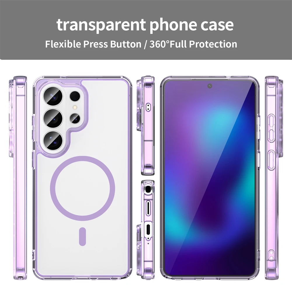 Clear Acrylic Protective Magnetic Case for Samsung Galaxy S26 Series