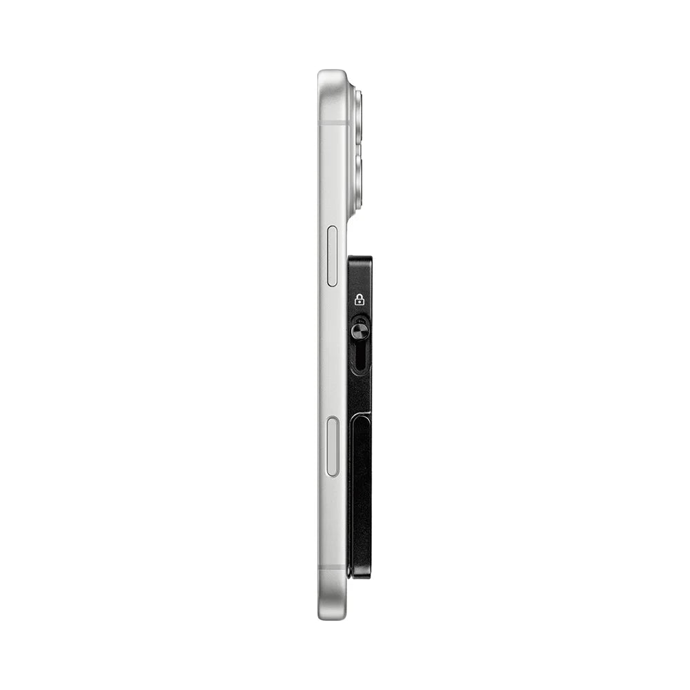 Magnetic Card Holder with Foldable Metal Stand
