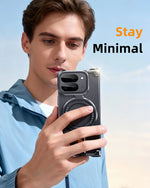 Google Pixel 10 Series Shockproof Bumper Case with 360° Rotating Stand