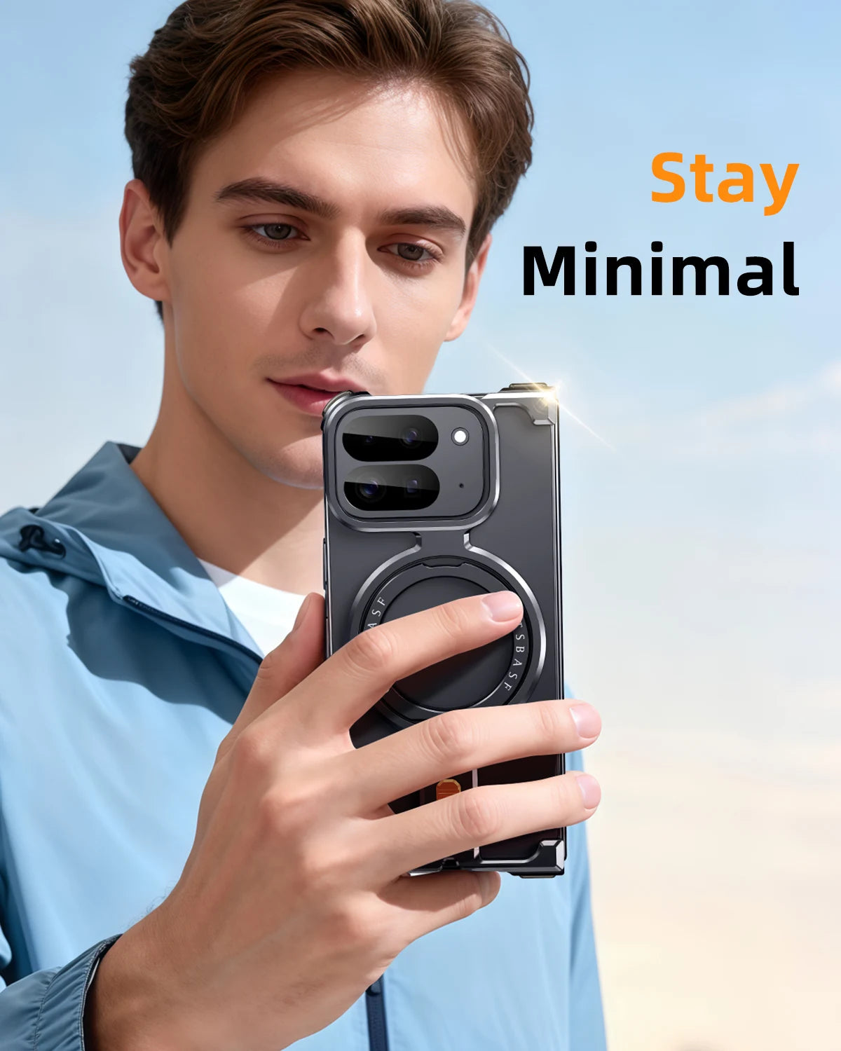 Google Pixel 10 Series Shockproof Bumper Case with 360° Rotating Stand