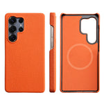Luxury Cowhide Leather Magnetic Case for Samsung Galaxy S25 Series