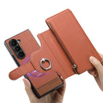 2-in-1 Magnetic Leather Wallet Case with Ring Holder for Samsung Galaxy Z Fold 6