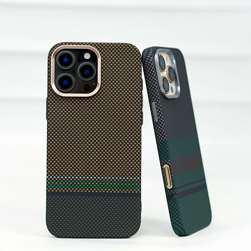 Carbon Fiber Pixel Relief MagSafe Case for iPhone 16 Pro / iPhone 16 Pro Max