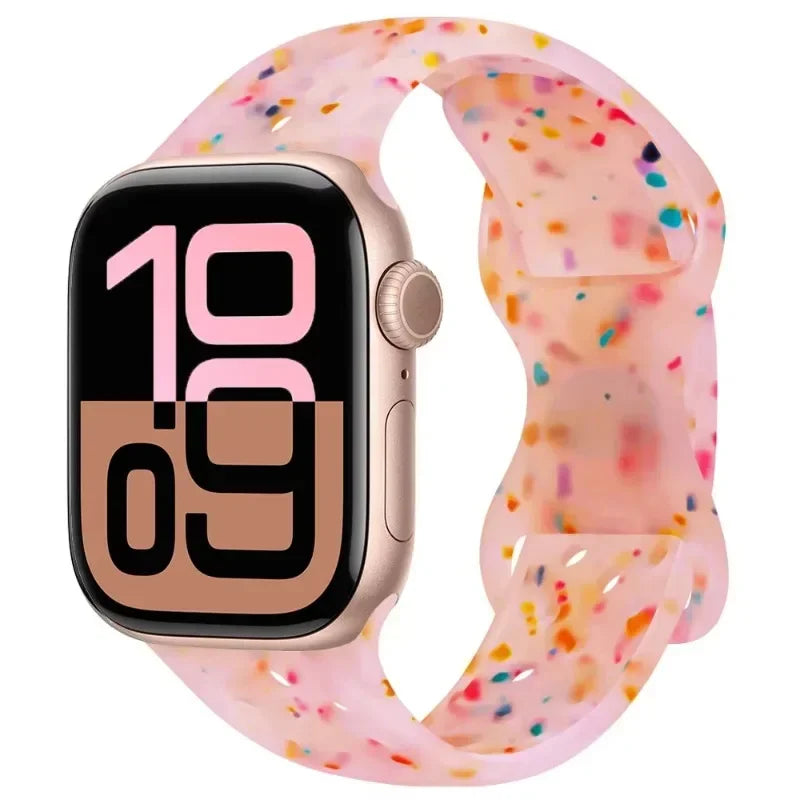 Breathable Silicone Band with Perforated Ventilation for Apple Watch
