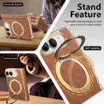 Shockproof MagSafe Case with 360° Rotating Ring Stand for iPhone Duo