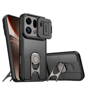 Shockproof Dual-Layer Case with Slide Lens Cover for OPPO Find X9 Series