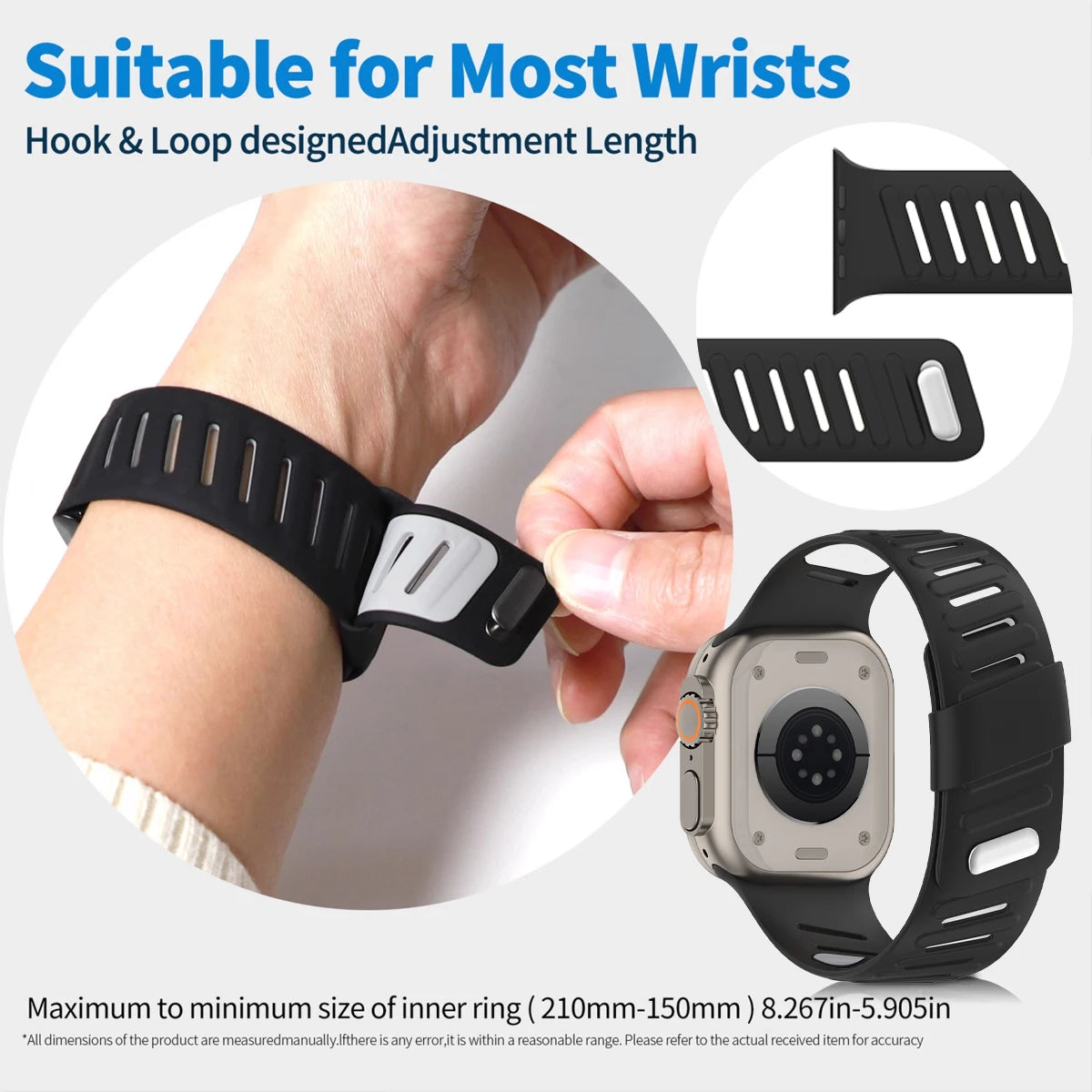 Silicone Slanted Buckle Sport Band for Apple Watch