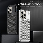 Shockproof Aluminum Metal Bumper Shell with Perfume Cooling Design for iPhone 15 Series