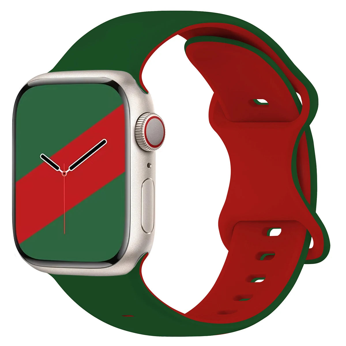 Two-Tone Silicone Strap for Apple Watch