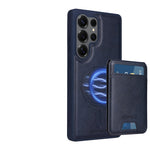 Samsung Galaxy S24 Series Magnetic Leather Case with Detachable Wallet & Card Holder
