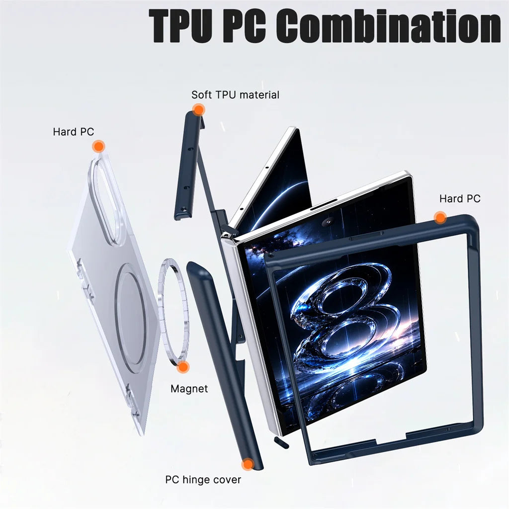 Transparent Shockproof Hinge Protection Case with Automatic Rebound for Samsung Galaxy Z Fold 8