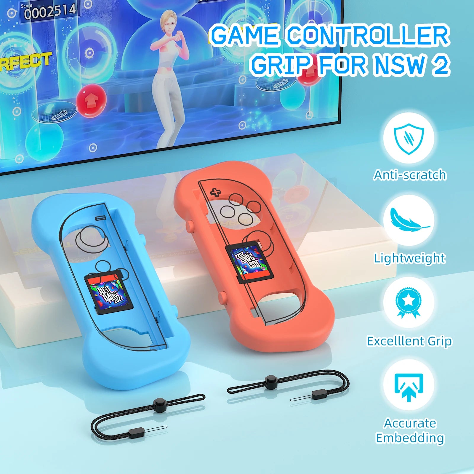 2-Pack Nintendo Switch 2 Joy-Con Game Controller Grip