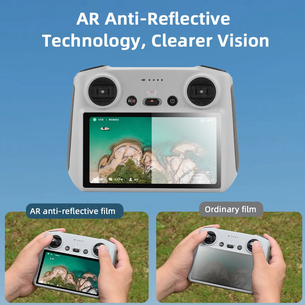Anti-Glare HD Glass Screen Protector for DJI Mini 4 Pro RC2 Remote