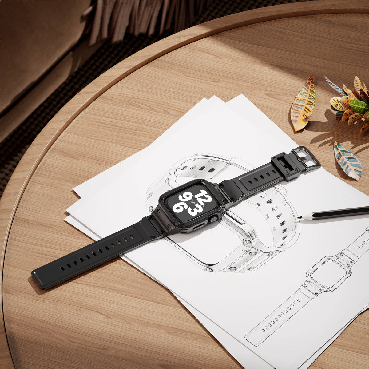 TPU One-Piece Strap and Case for Apple Watch