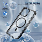 Shockproof Armor Transparent MagSafe Case for iPhone 16 Series