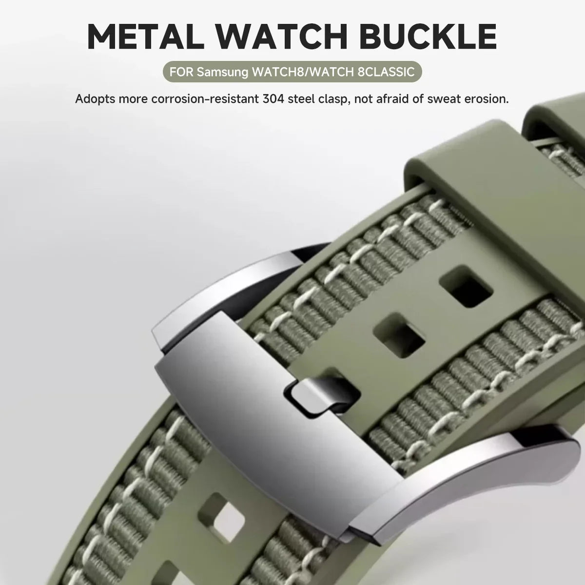 Sports Silicone Nylon Wristband for Samsung Galaxy Watch 8 & Galaxy Watch 8 Classic