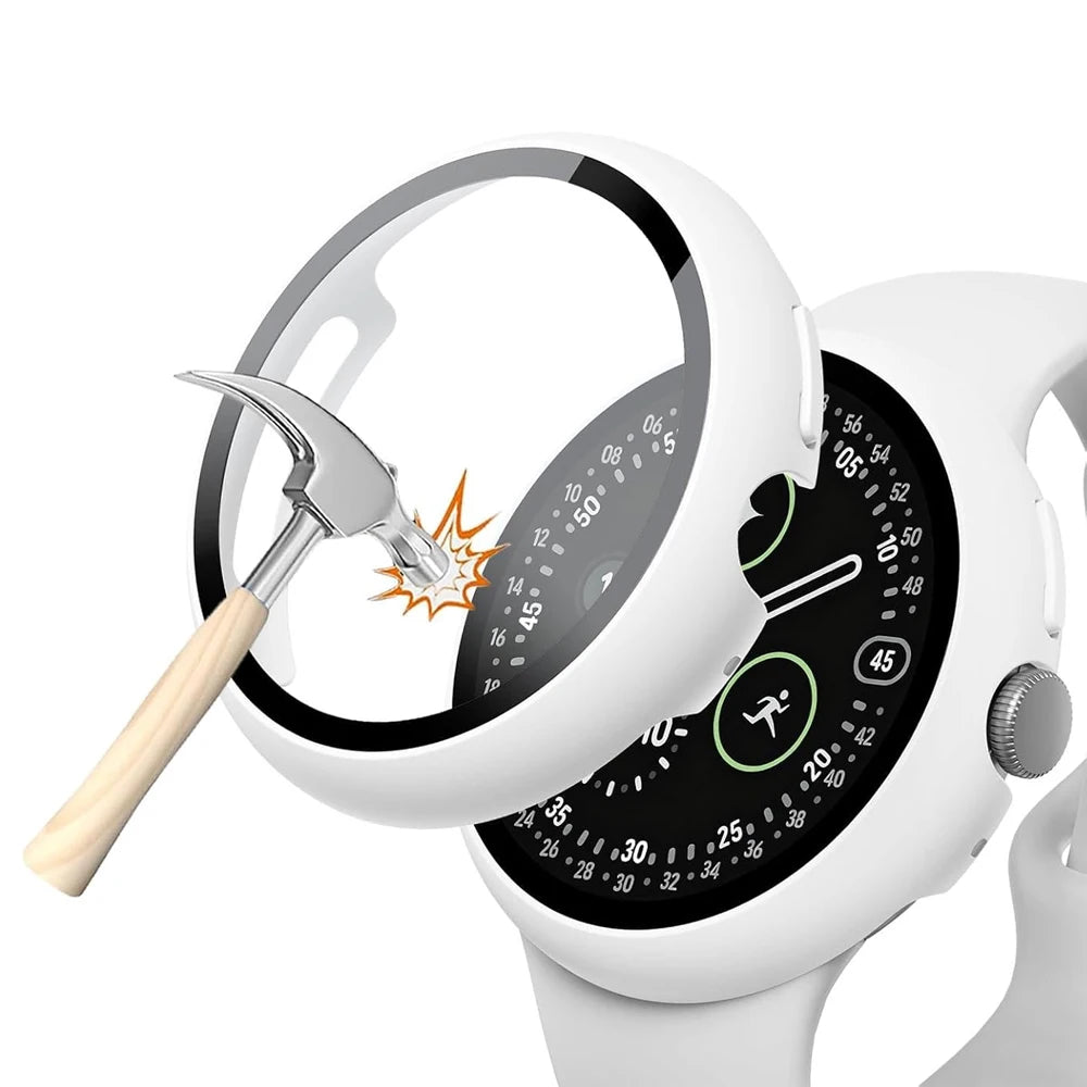 Google Pixel Watch 4 Case with Tempered Glass Screen Protector