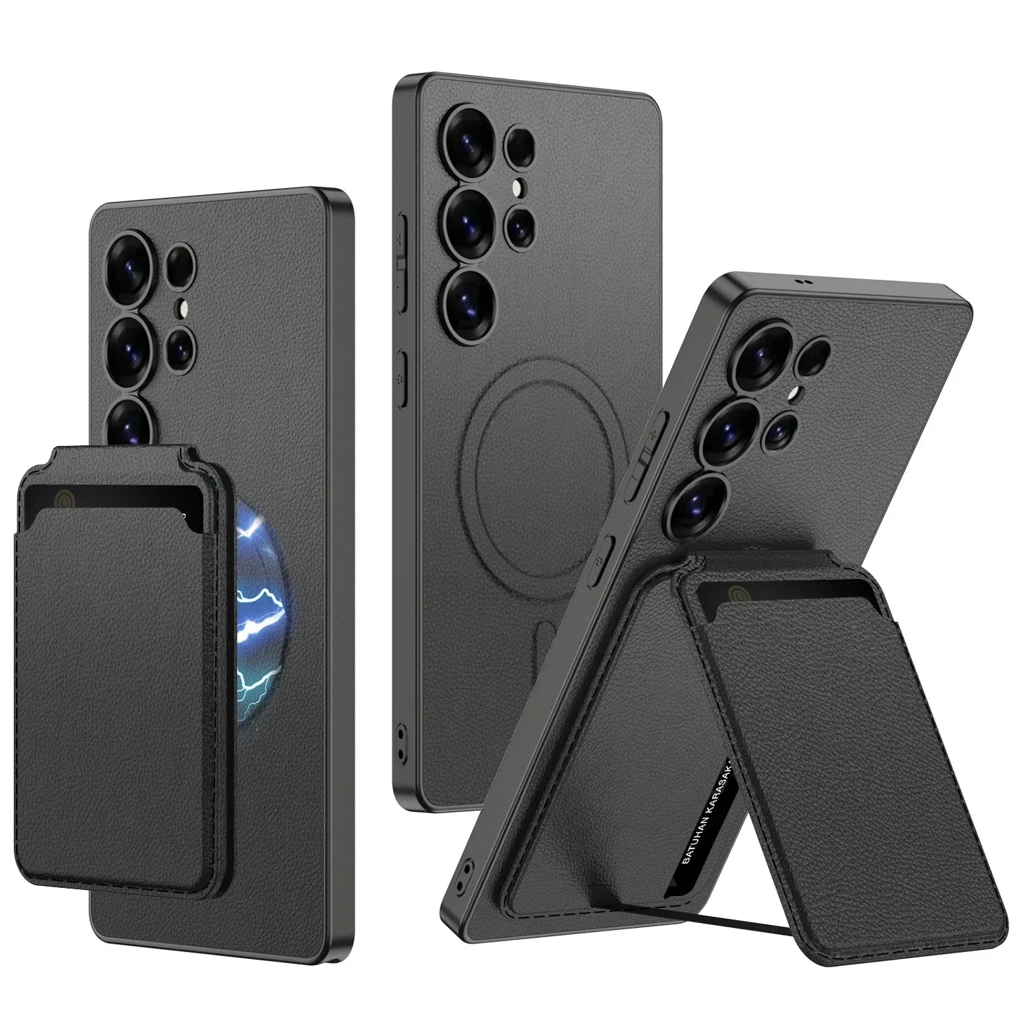 Slim PU Leather Case with Card Slot for Samsung Galaxy S25 Series