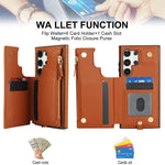 Crossbody Leather Flip Wallet Case for Samsung Galaxy S25 Series