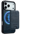 iPhone 17 Series Leather MagSafe Case with Removable Card Cover