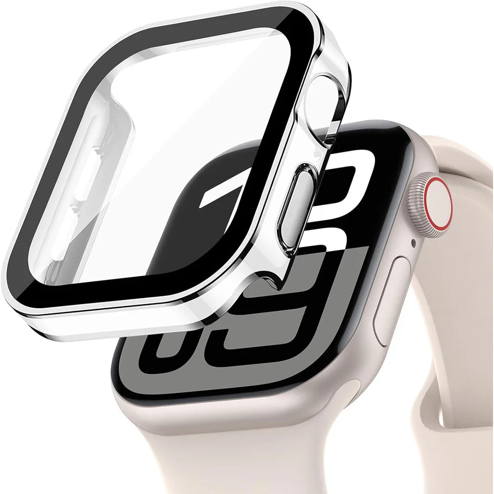 Apple Watch Series 11 Screen Protector Case with Tempered Glass