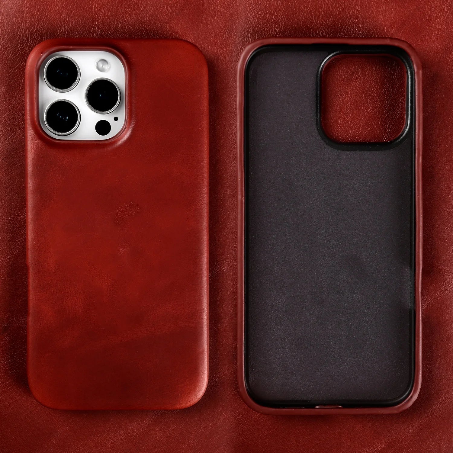 Classic Retro Genuine Leather Case for iPhone 16 Series